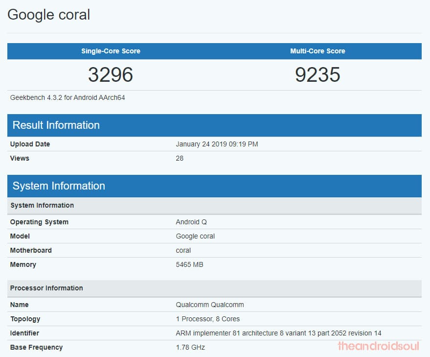 Google Coral leaks out with Android Q and impressive benchmark scores