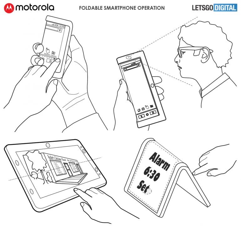 Patent filing reveals a foldable Motorola smartphone with new unique features