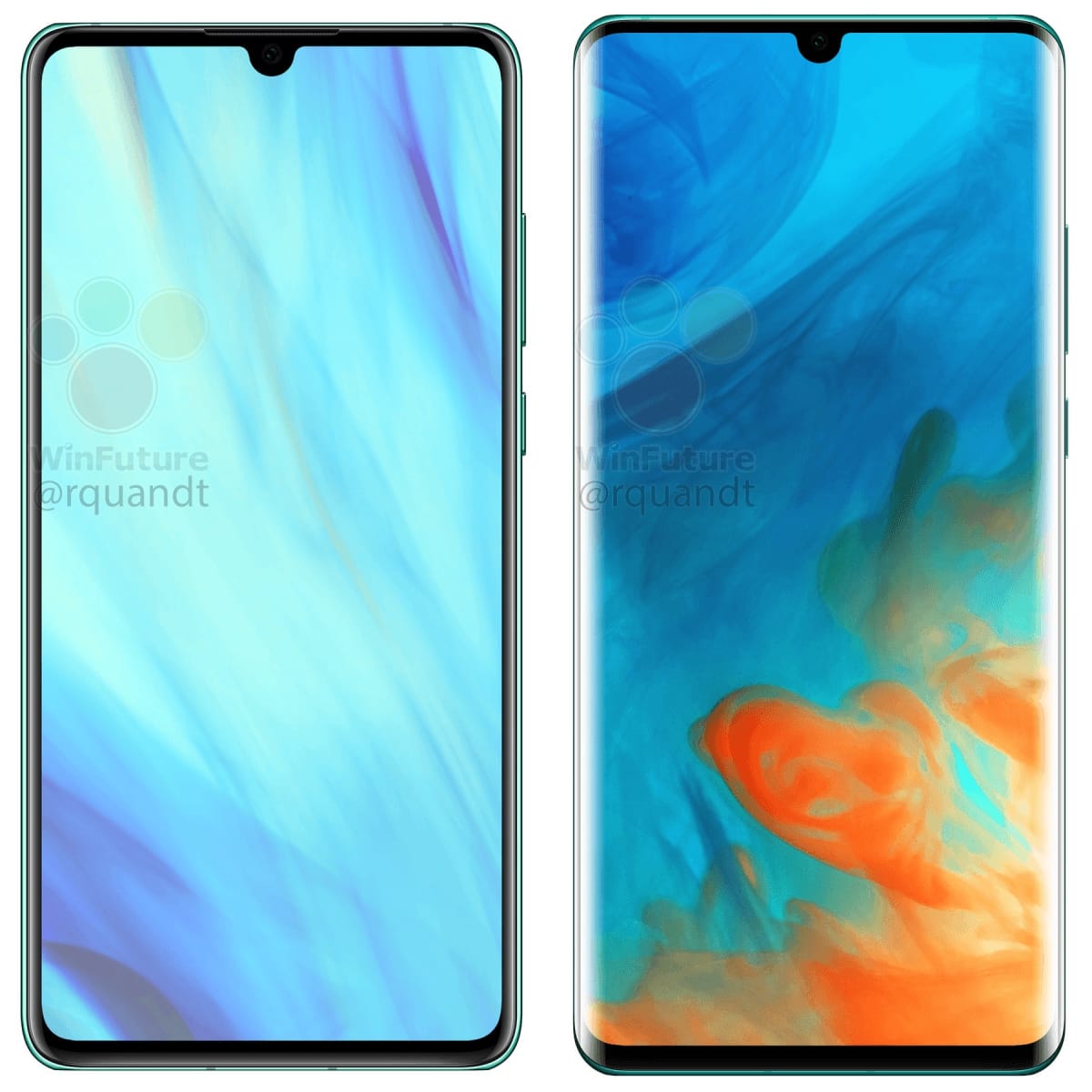 Huawei P30 and P30 Pro front panels