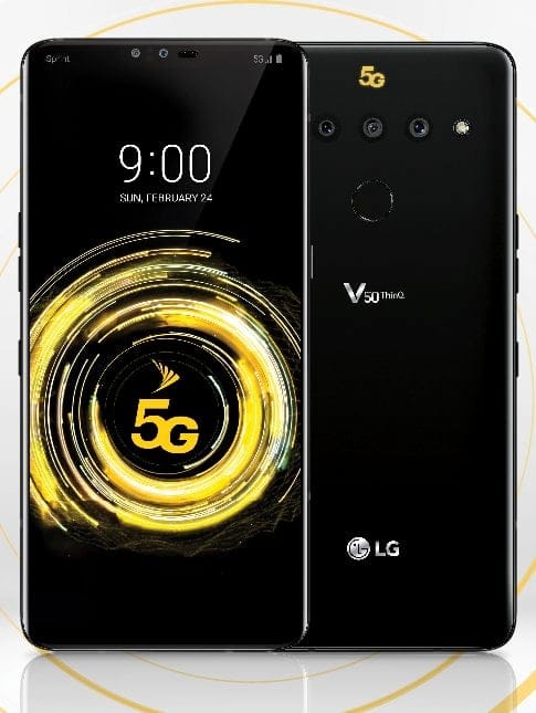 Sprint’s 5G-ready LG V50 ThinQ leaks out with a notched display