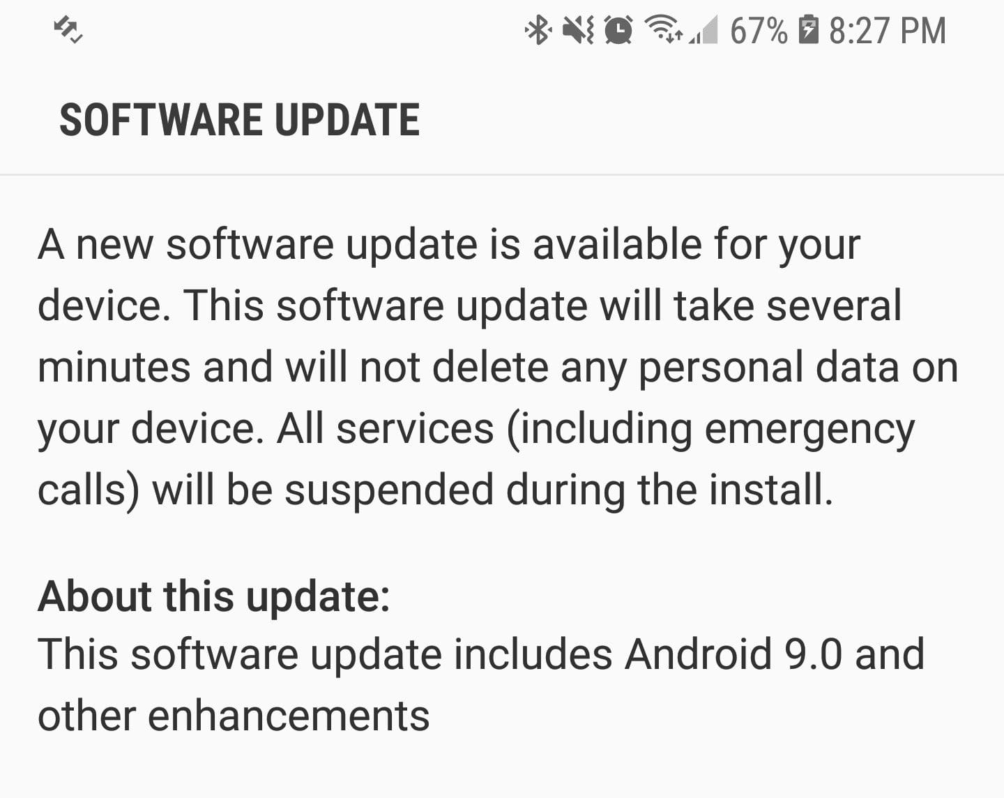 AT&T Android Pie update for Note 8, S8 and S8 Plus