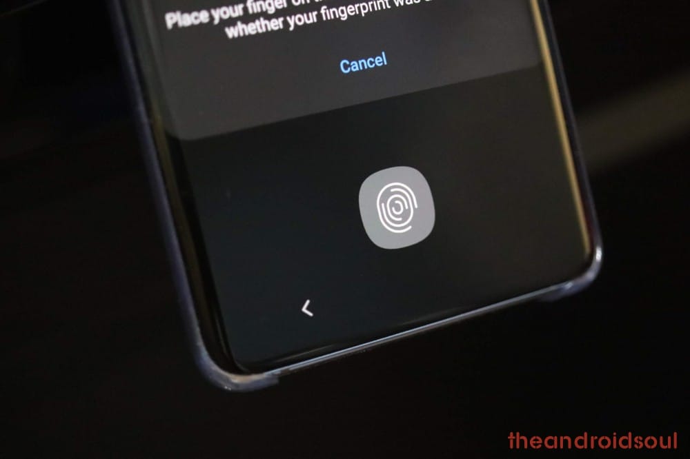 Galaxy S10 fingerprint sensor