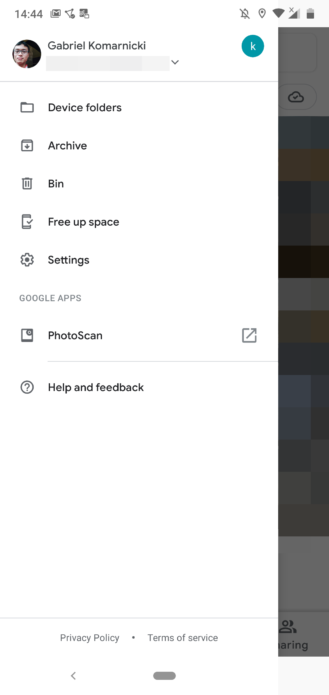 Google Photos New Nav Drawer