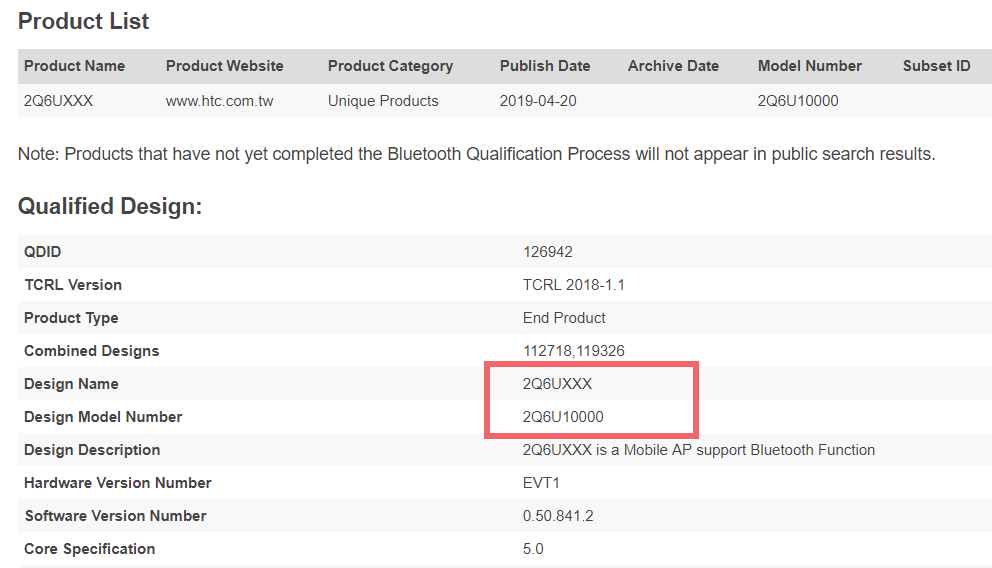 HTC’s 5G phone (U13?) clears Bluetooth SIG