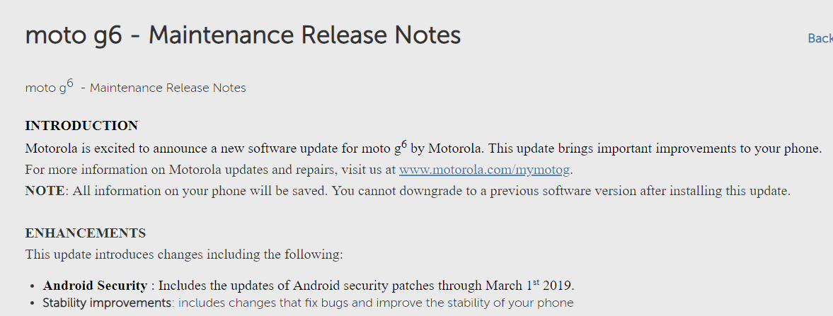 Moto G6 and G6 Play have new updates, March patches and bug fixes included