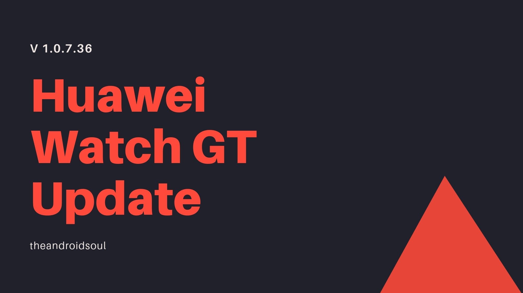 Huawei Watch GT 1.0.7.36 update out now: Brings along a few fixes