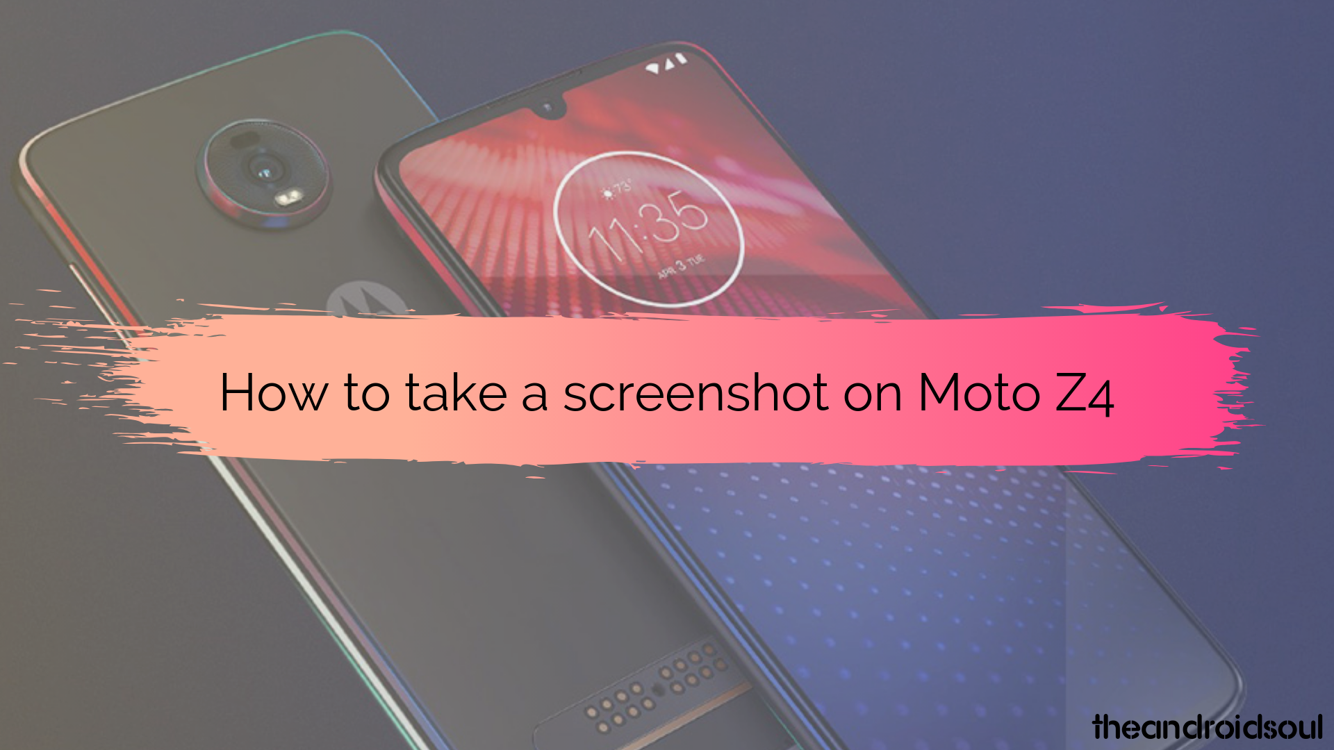 How to take a screenshot on Moto Z4