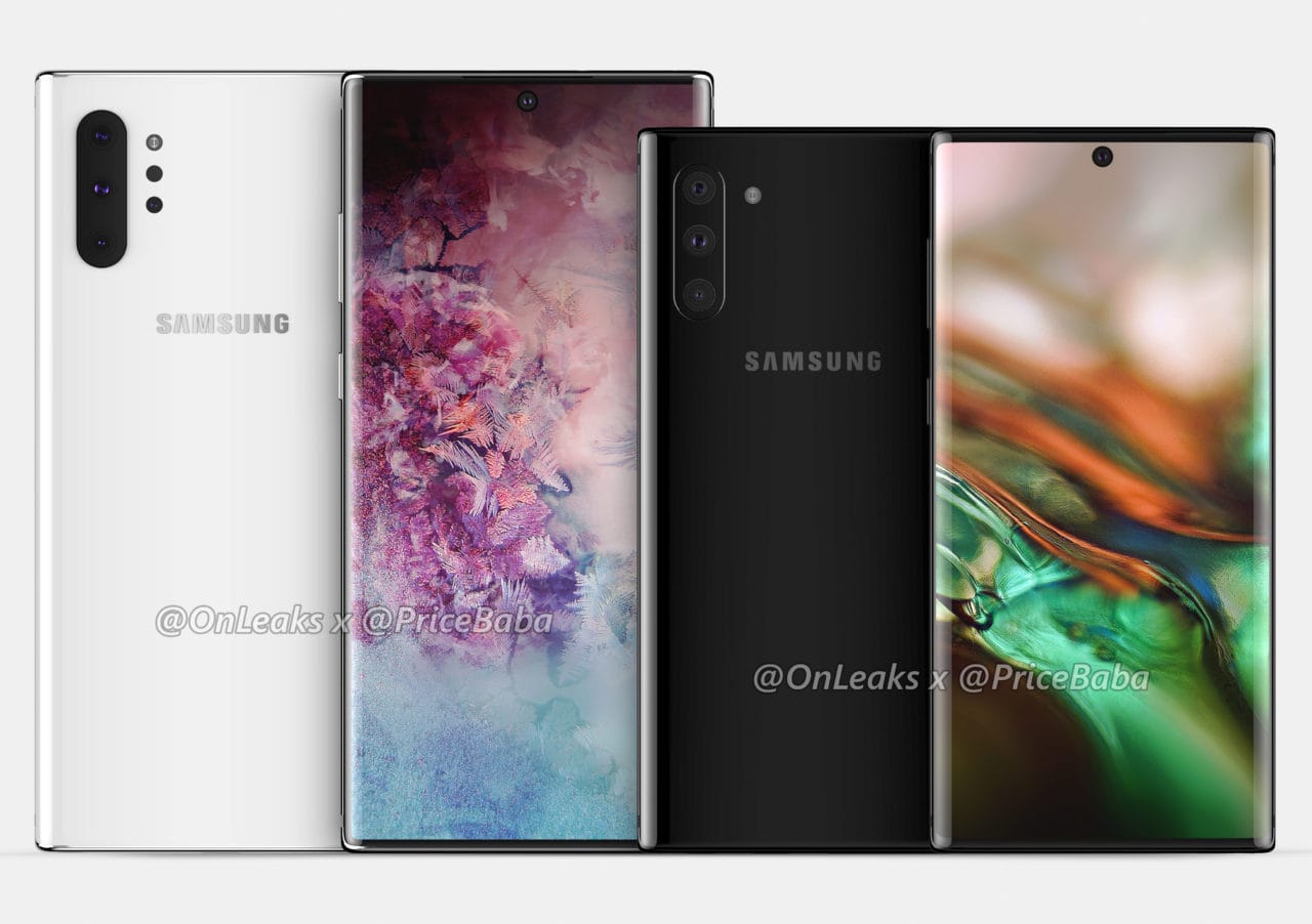 Samsung Galaxy Note 10 Pro vs Galaxy Note 10 CAD renders