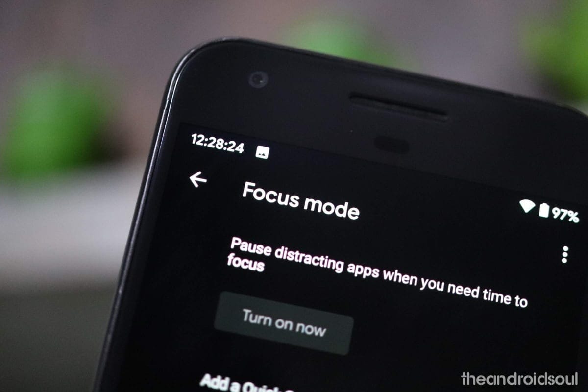 Android 10 Focus mode