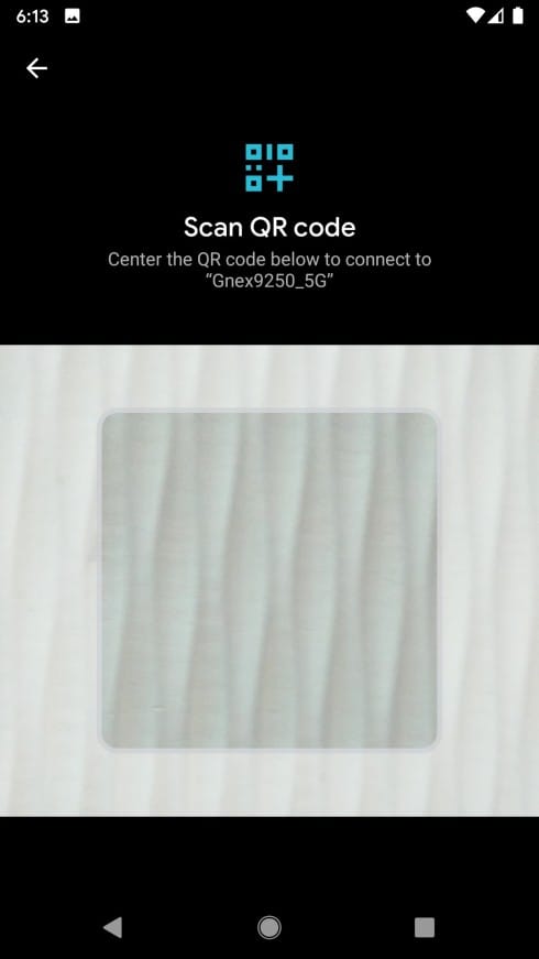 Scan QR code to join Wi-Fi