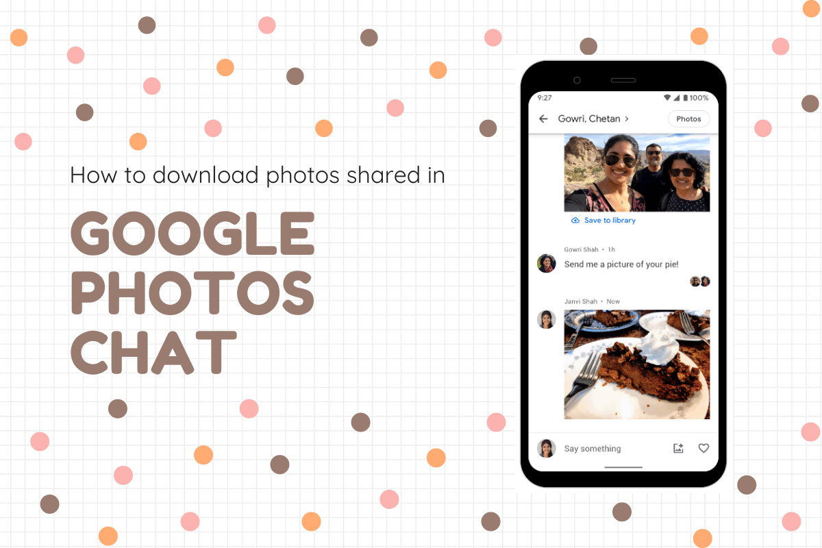 How to download photos shared in the Google Photos chat