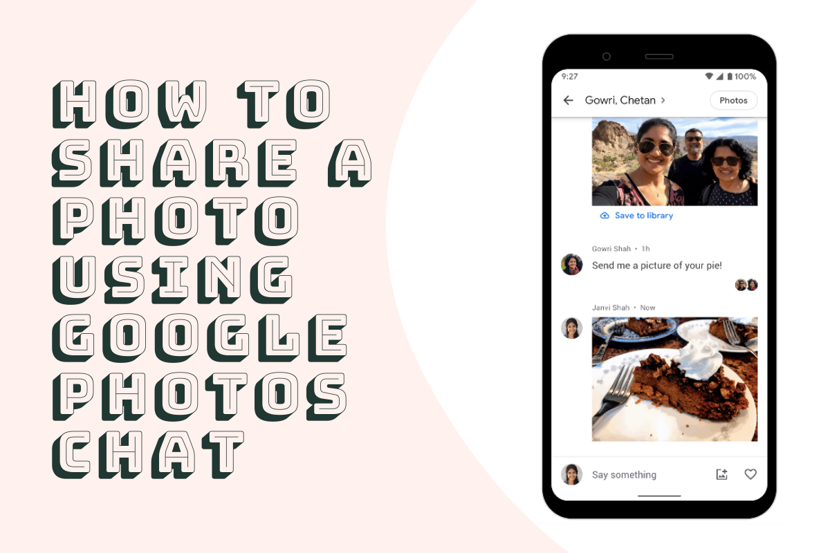 How to quickly share a photo using Google Photos chat