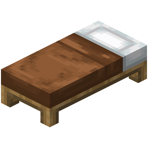 Minecraft Brown Bed