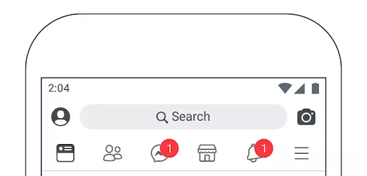 get facebook search bar back