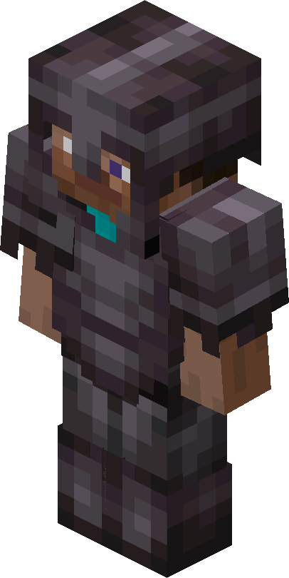 Minecraft Steve in Netherite Armor