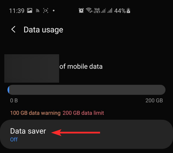 data saver option