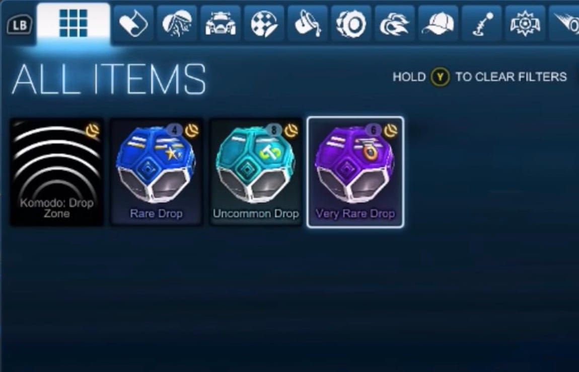 Rocket League Drops Inventory