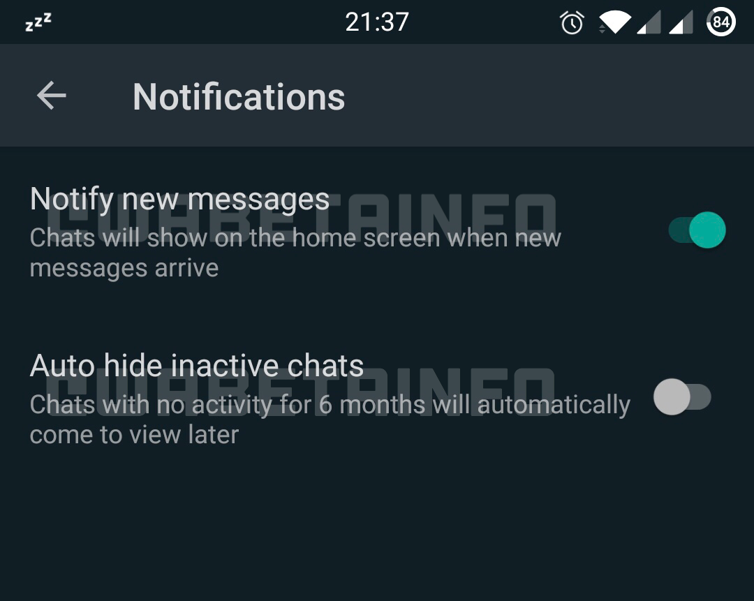 WhatsApp vacation mode