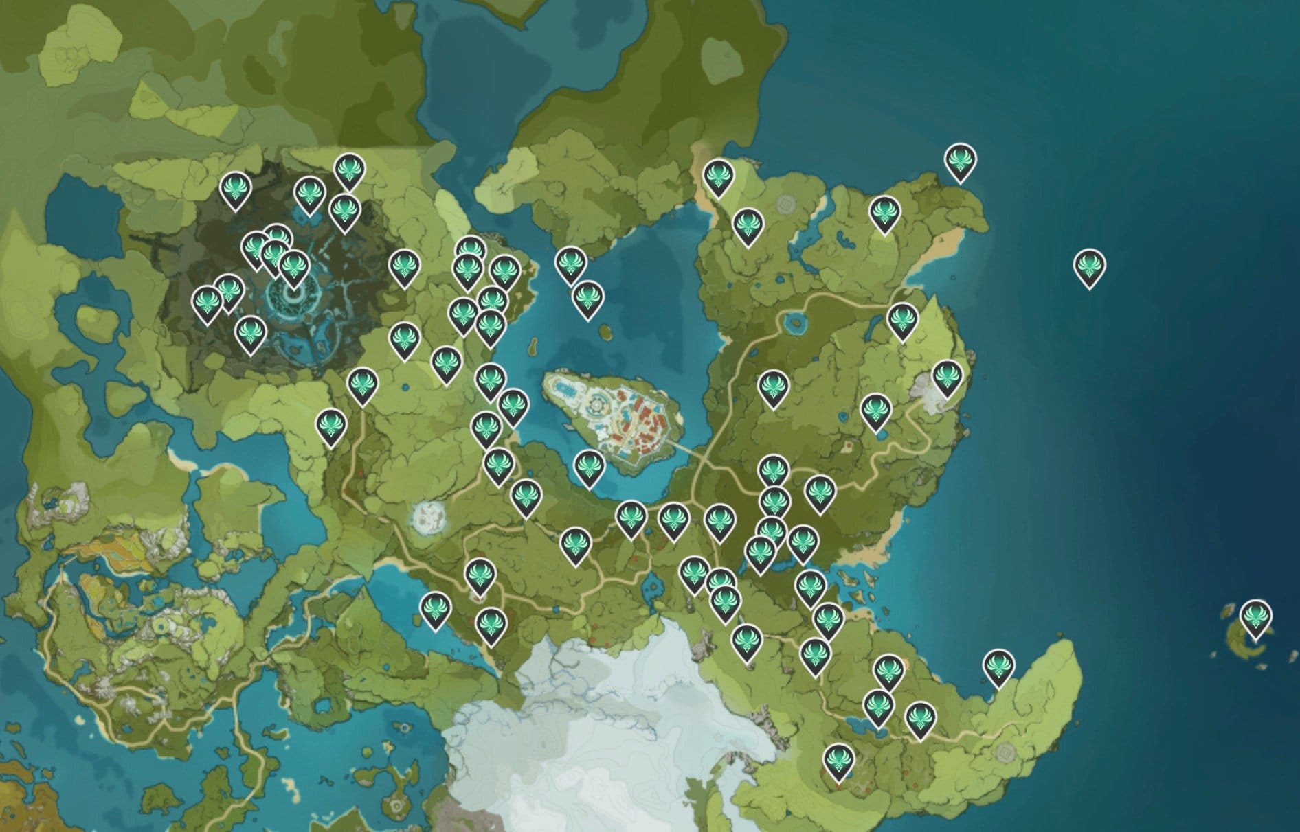 Anemoculus Locations in Genshin Impact Map