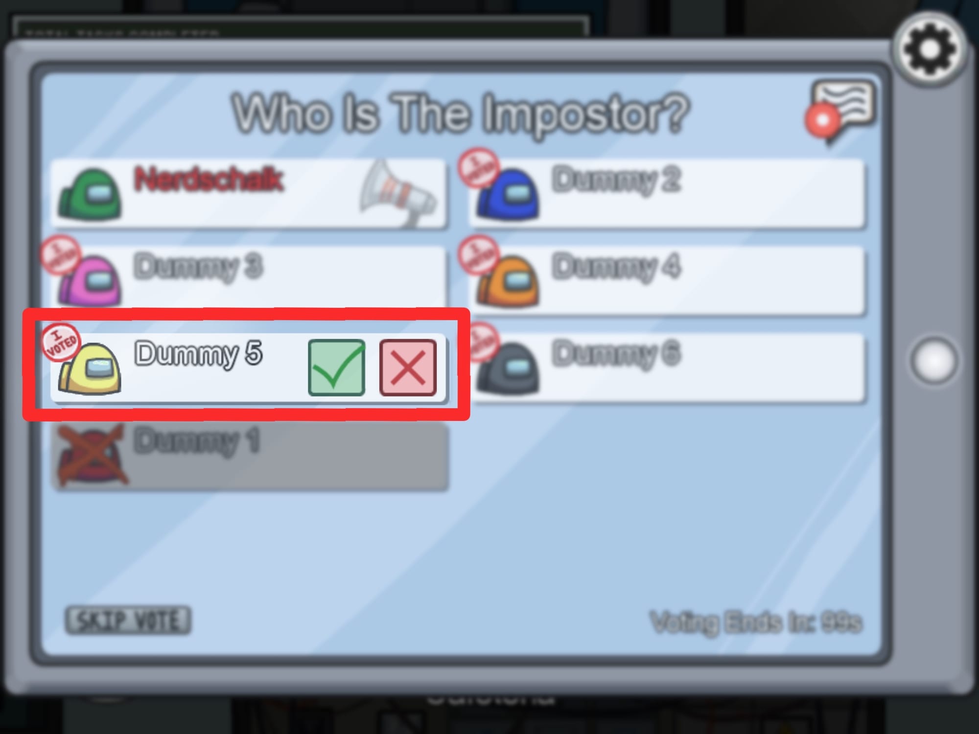 How to Vote in Among Us Voting Panel