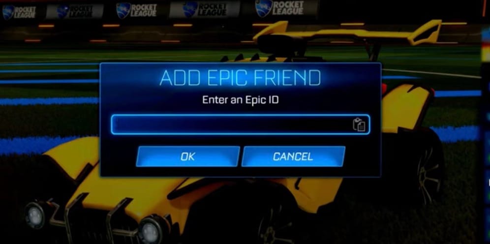 Rocket League Add Epic Friend PC