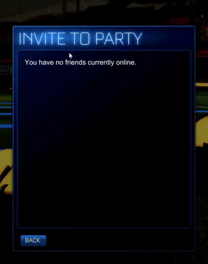 Rocket League Invite to Party PC