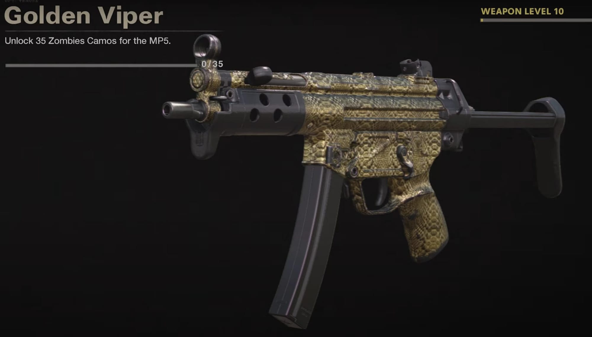 Black Ops Cold War Zombies Camo Challenges - Gold Viper Mastery Camo