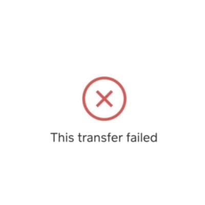 Cash App Transfer Failed - This Transfer Failed Icon