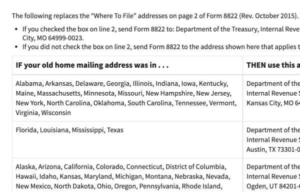 How to Change Address with IRS - Where to File