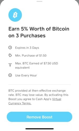 What are Cash App Boosts - Bitcoin Boost info