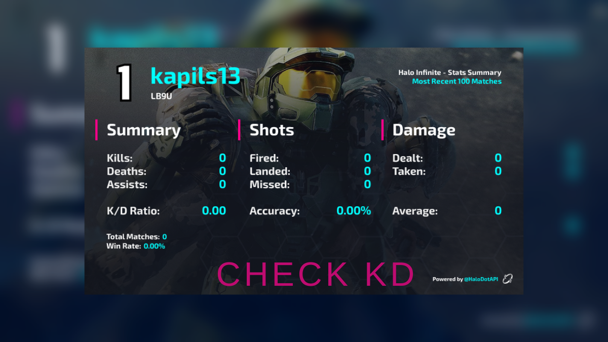 How To Check Halo Infinite KD Using KD Tracker and In-game