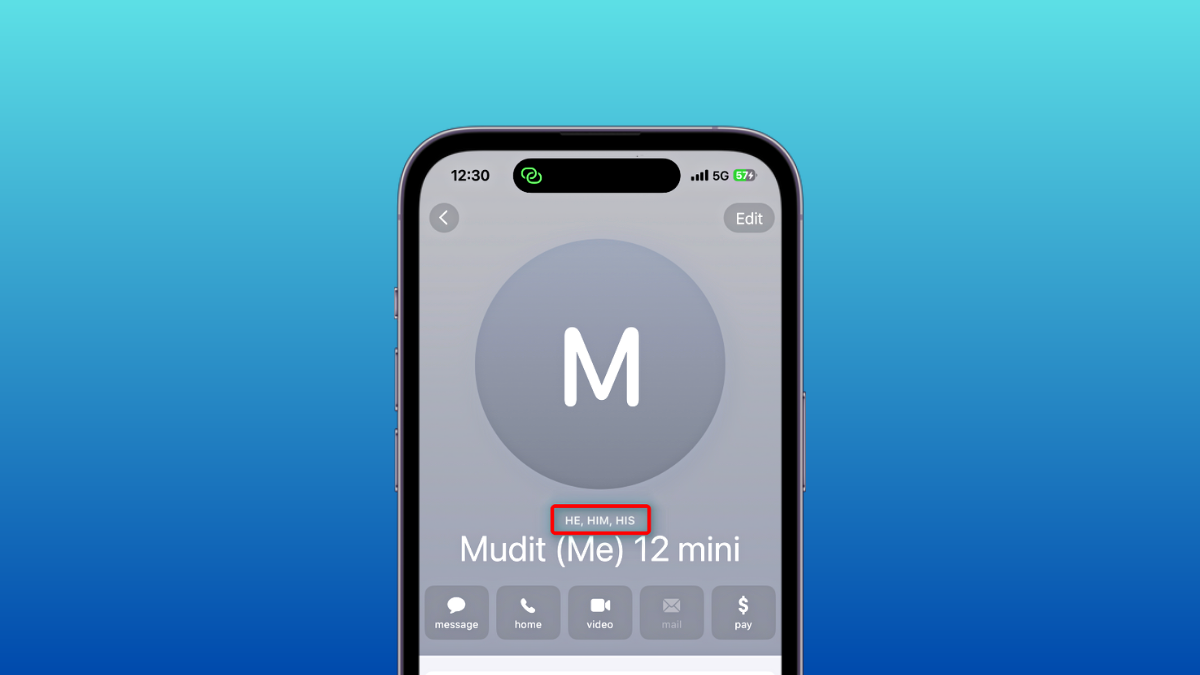 How to add pronouns for a contact on iOS 17