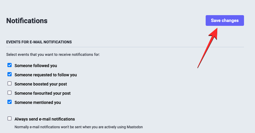 switch your account to private on mastodon 28 b كيفية منع الإشعارات على Mastodon