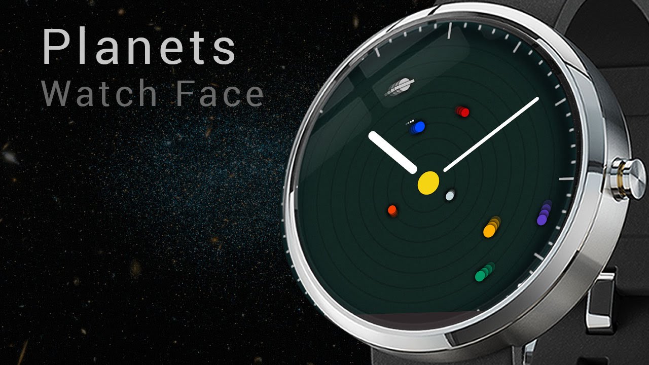 Planets watch face for smartwatches