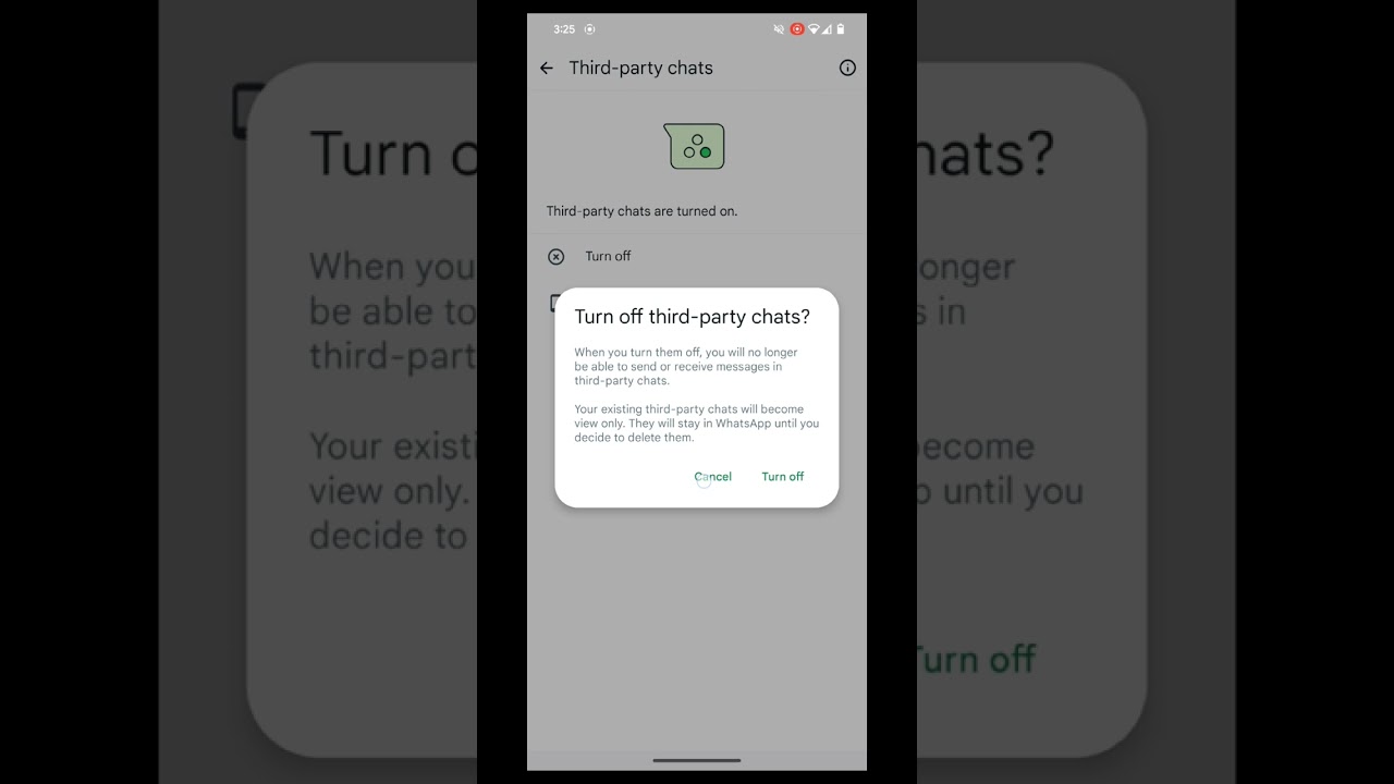 First look at the onboarding process of Third Party Chats in WhatsApp