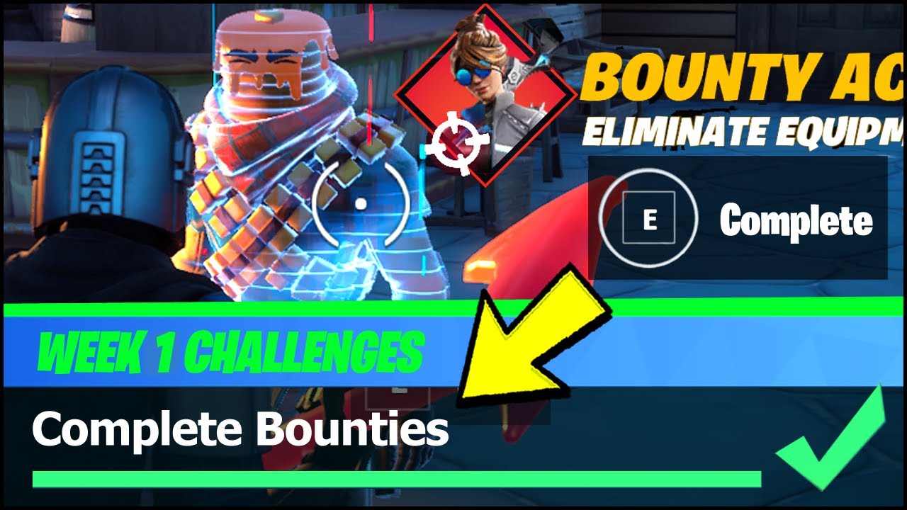 Complete Bounties & Bounties LOCATIONS - Fortnite Season 5 Week 1 Challenges