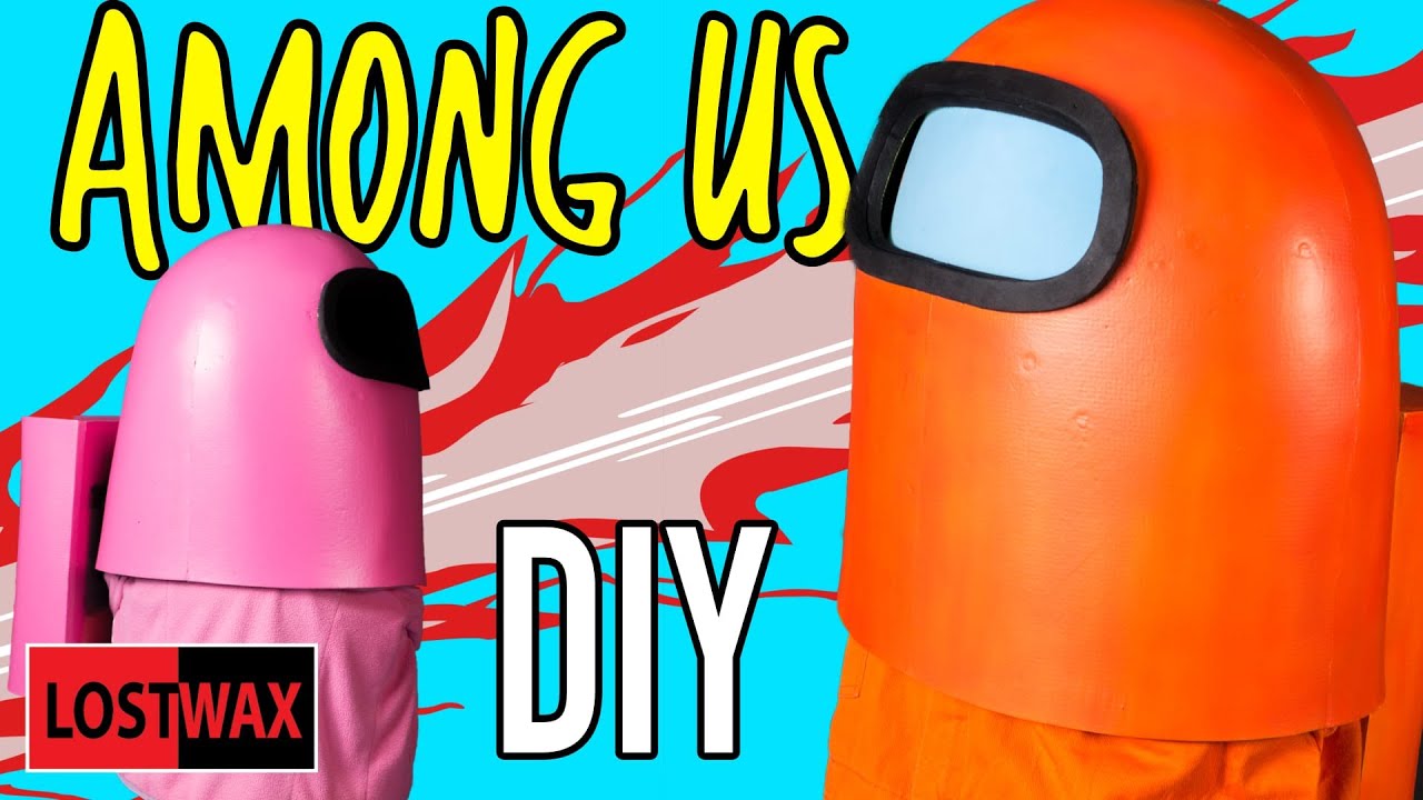 DIY Among Us Costume!  Among Us Cosplay Template with Multiple Sizes.  DIY Astronaut Helmet.
