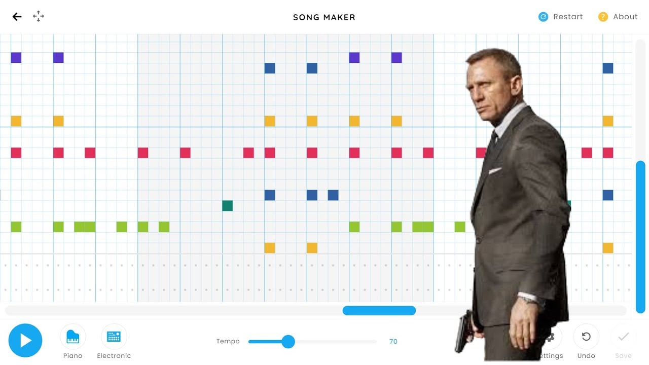 James Bond Skyfall but in chrome music lab