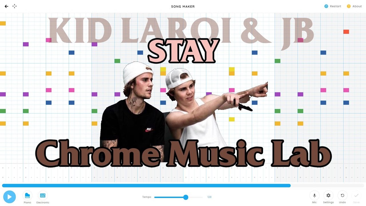 Stay - The Kid LAROI & Justin Bieber on Chrome Music Lab  - Song Maker