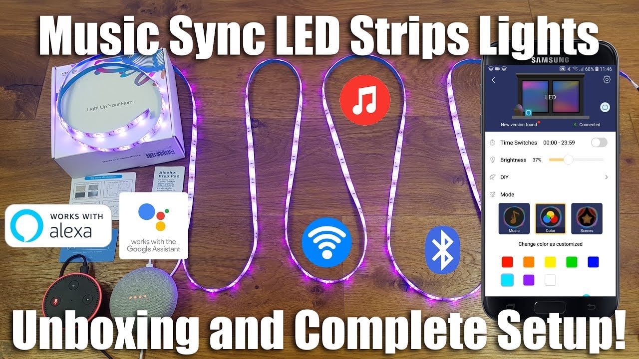 GOVEE LED Light Strip with Music Sync works with Amazon Alexa and Google Home