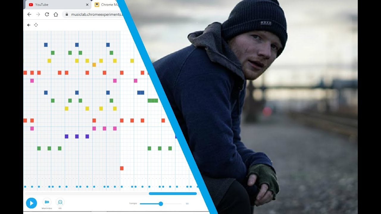 Ed Sheeran "Shape of You" cover on Chrome Music Lab