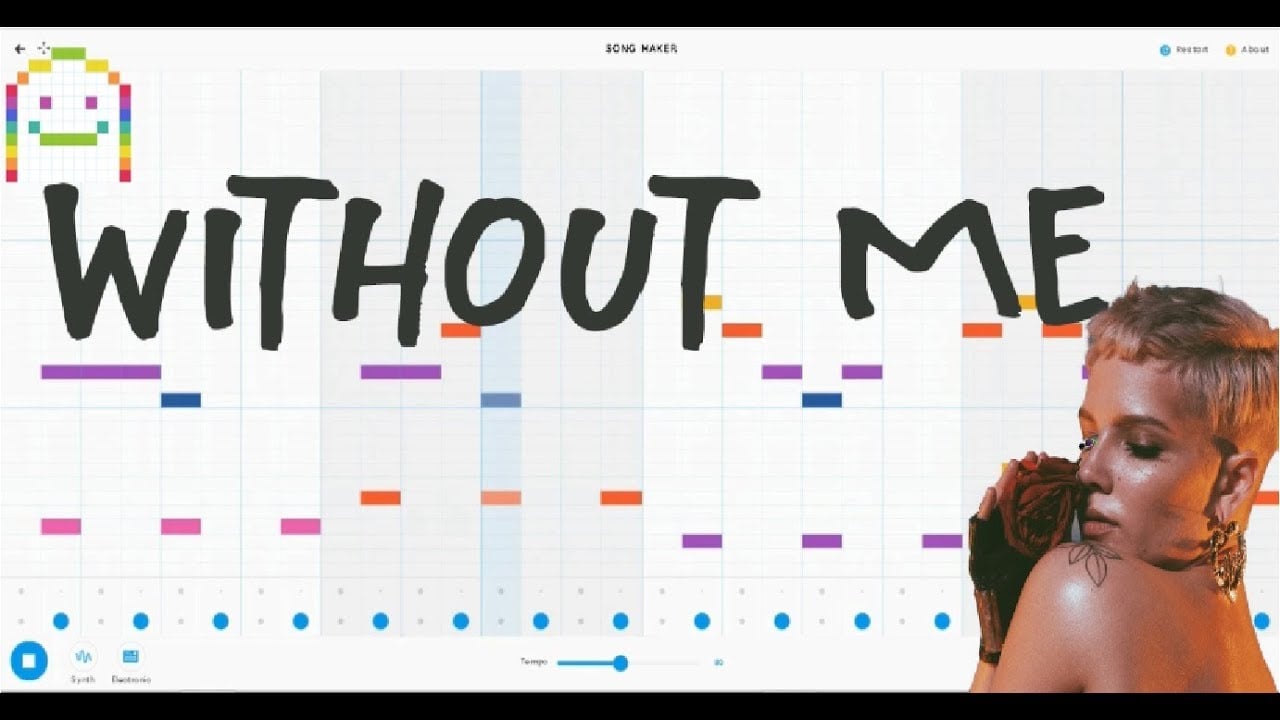 Halsey - Without Me Cover on Song Maker by Chrome Music Lab