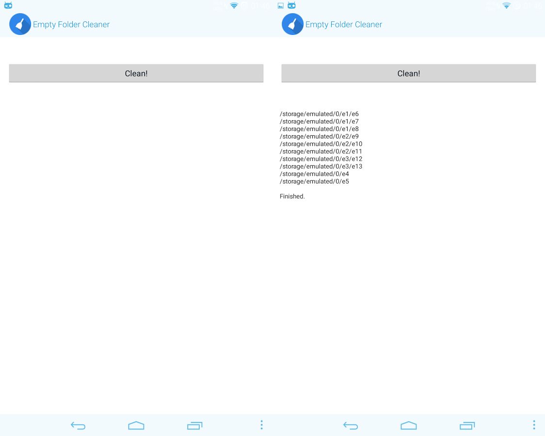 empty folder cleaner