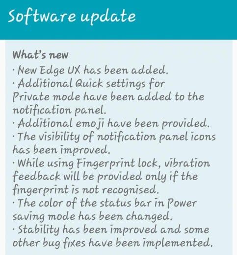 Galaxy S6 Update PA1
