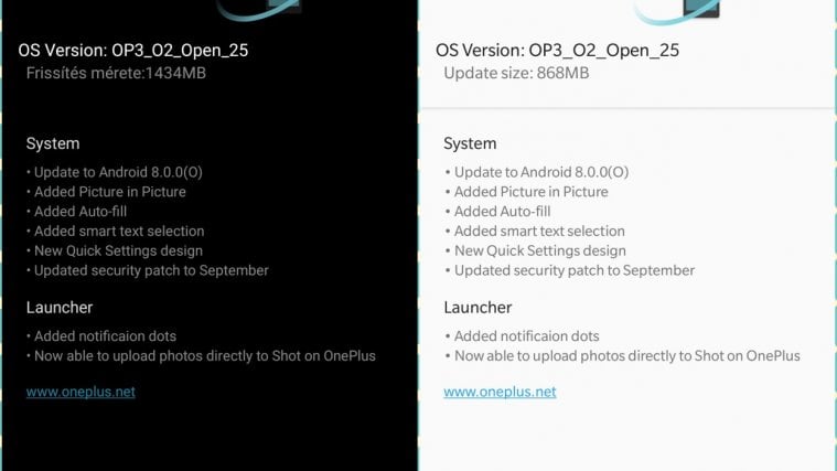 OnePlus Oreo OTA beta