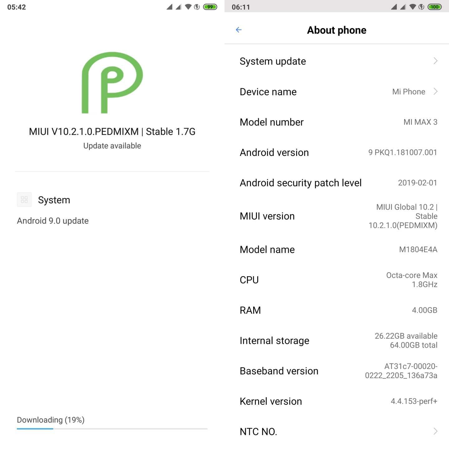 Xiaomi Mi Max 3 Android Pie stable update