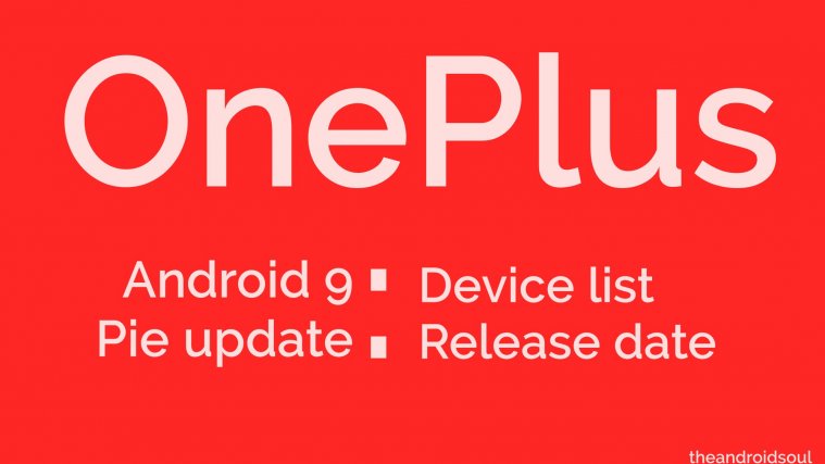 OnePlus Android 9 Pie update