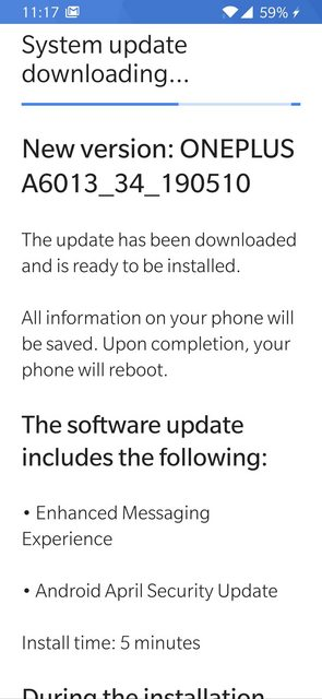 OnePlus 6T T-Mobile update
