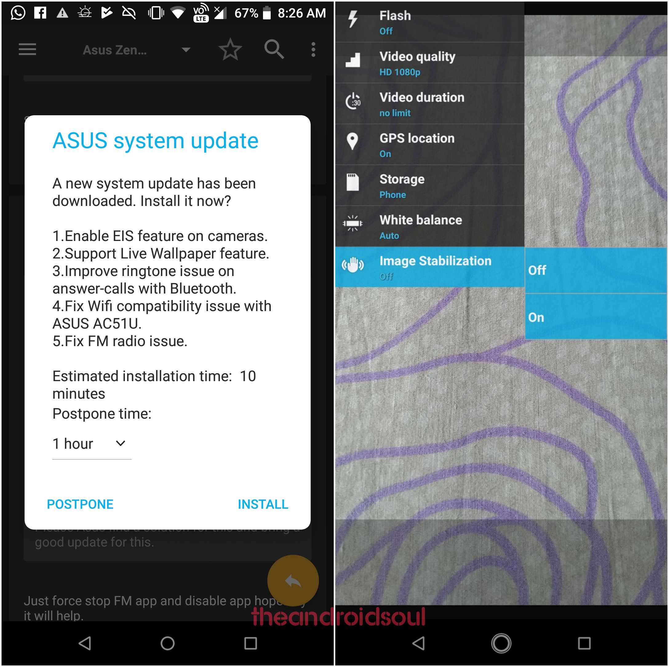 New Zenfone Max Pro M1 Update Adds Eis Support To The Camera Live Wallpaper And More