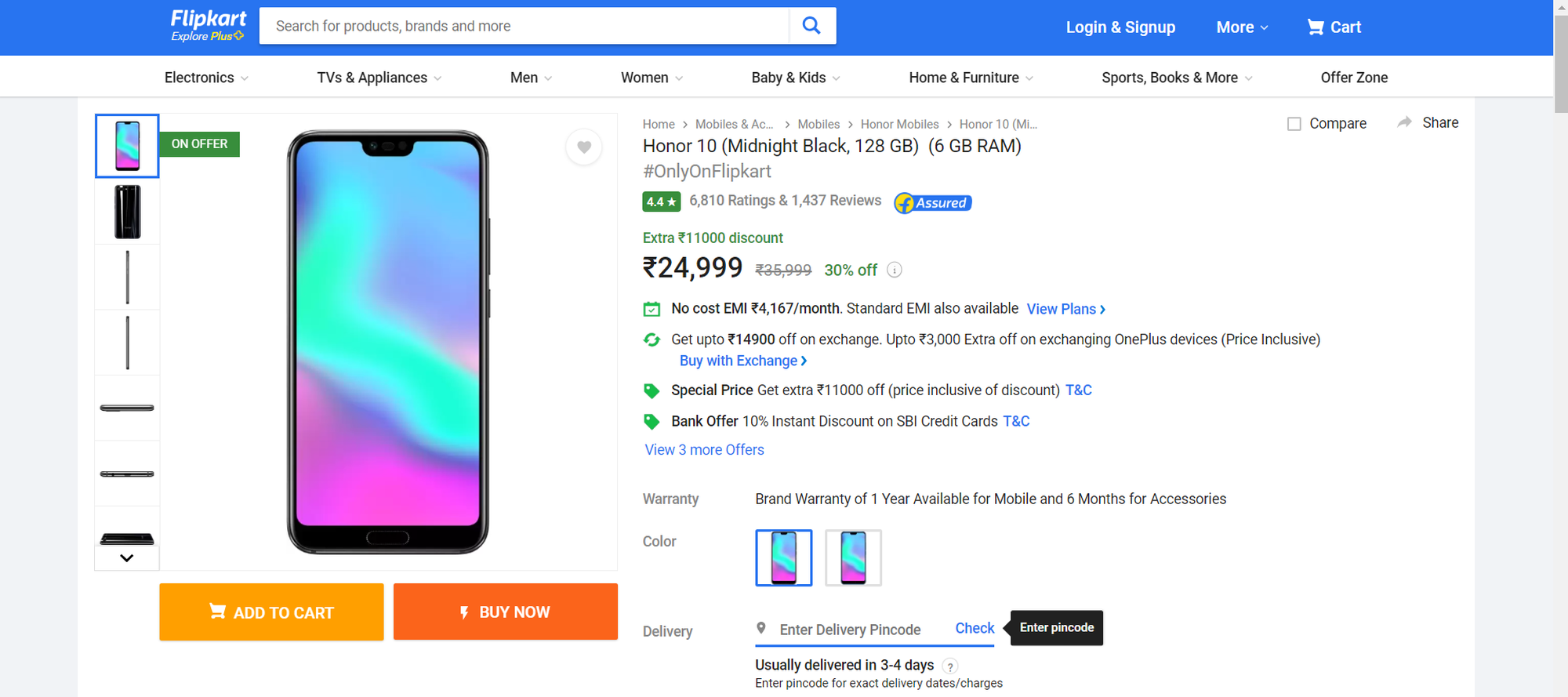 should you buy Honor 10 over OnePlus 6T price